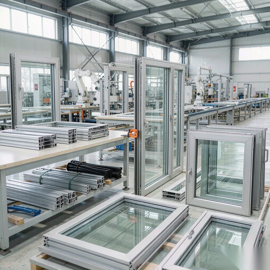 Aluminium windows and doors production line