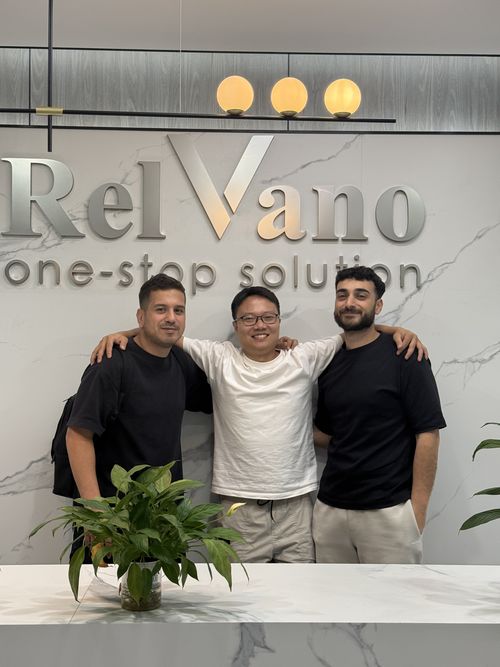 Client meeting over a one-stop building materials solution for a new villa