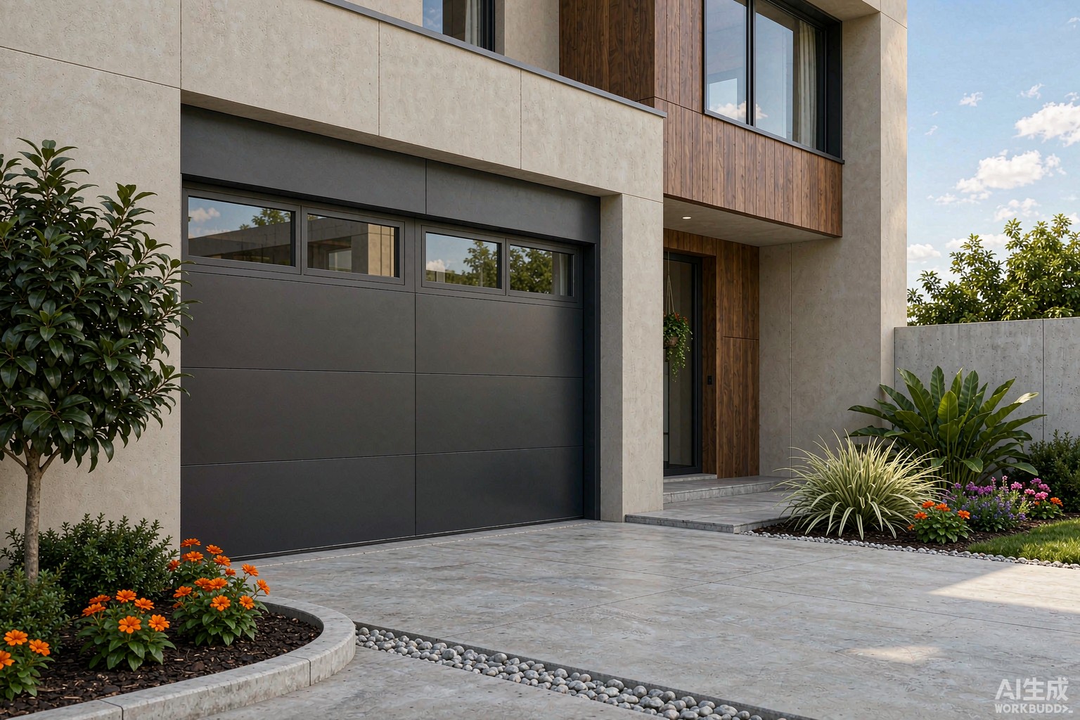 Modern garage door