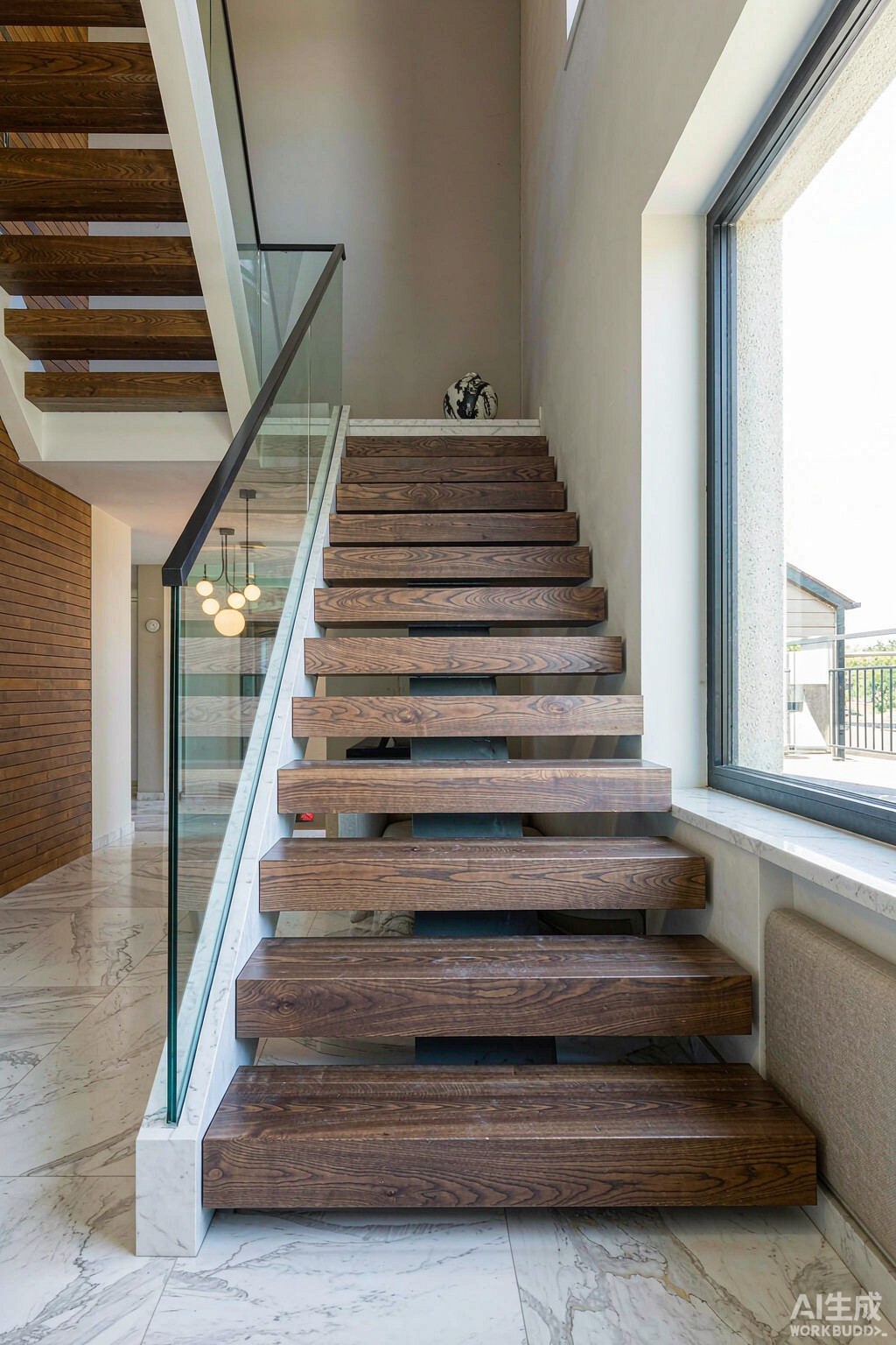 Modern floating staircase
