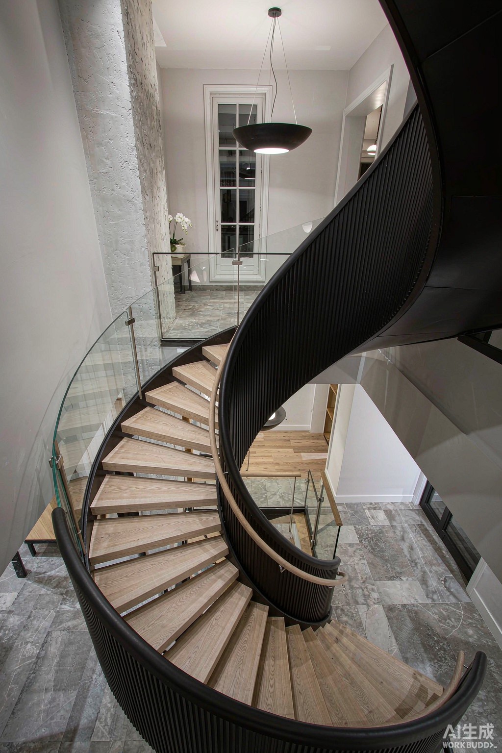 Spiral and sculptural staircase